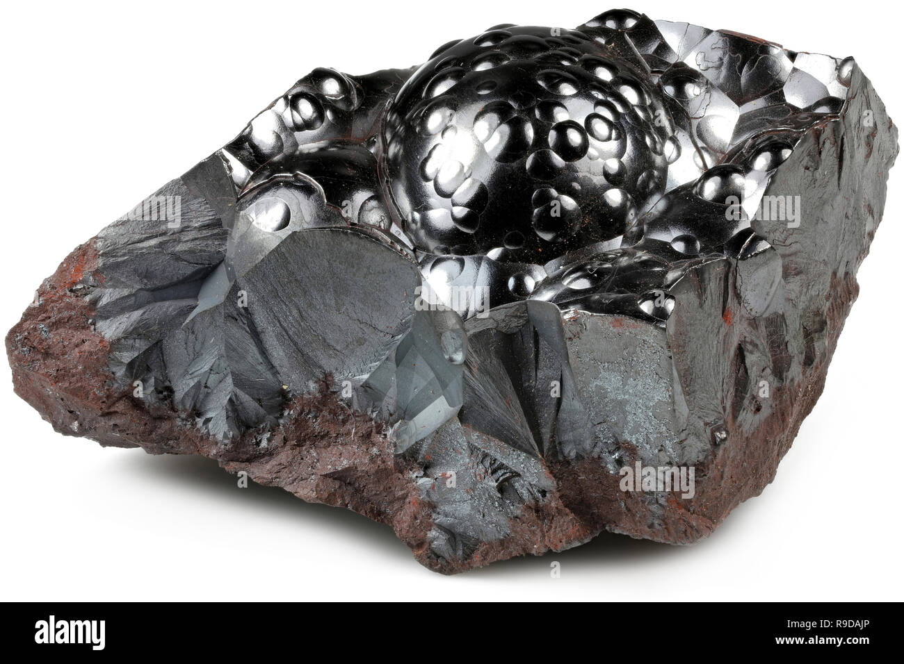 hematite (kidney ore) from Egremont, England isolated on white background Stock Photo