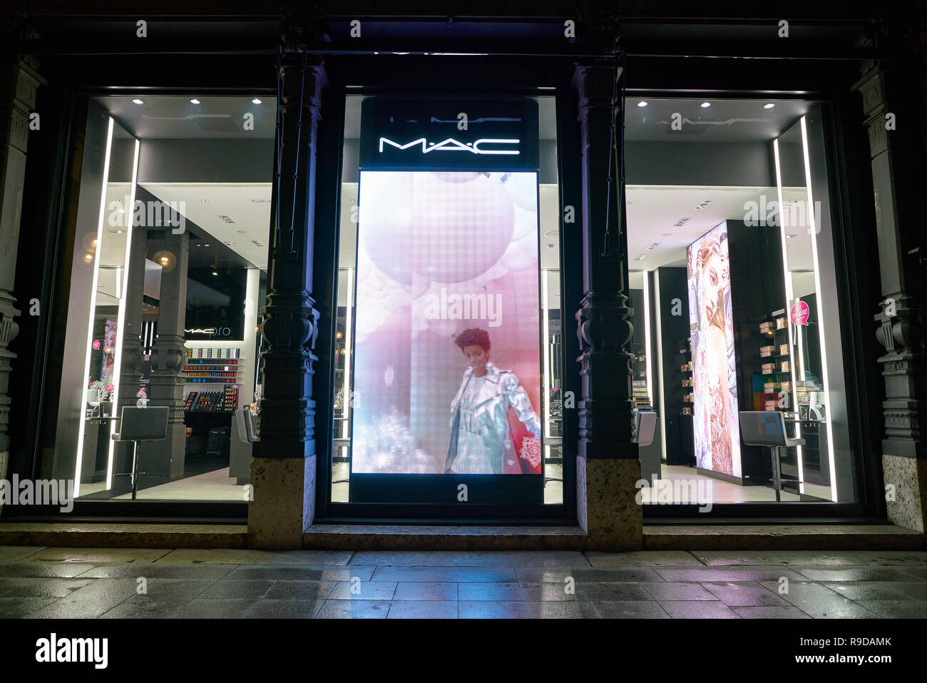 MILAN, ITALY CIRCA NOVEMBER, 2017 MAC store in Milan. MAC is an