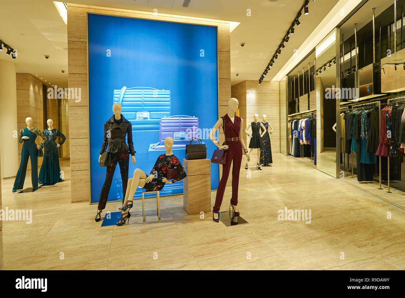 DUBAI, UAE CIRCA OCTOBER, 2014 interior shot of apparel store in The