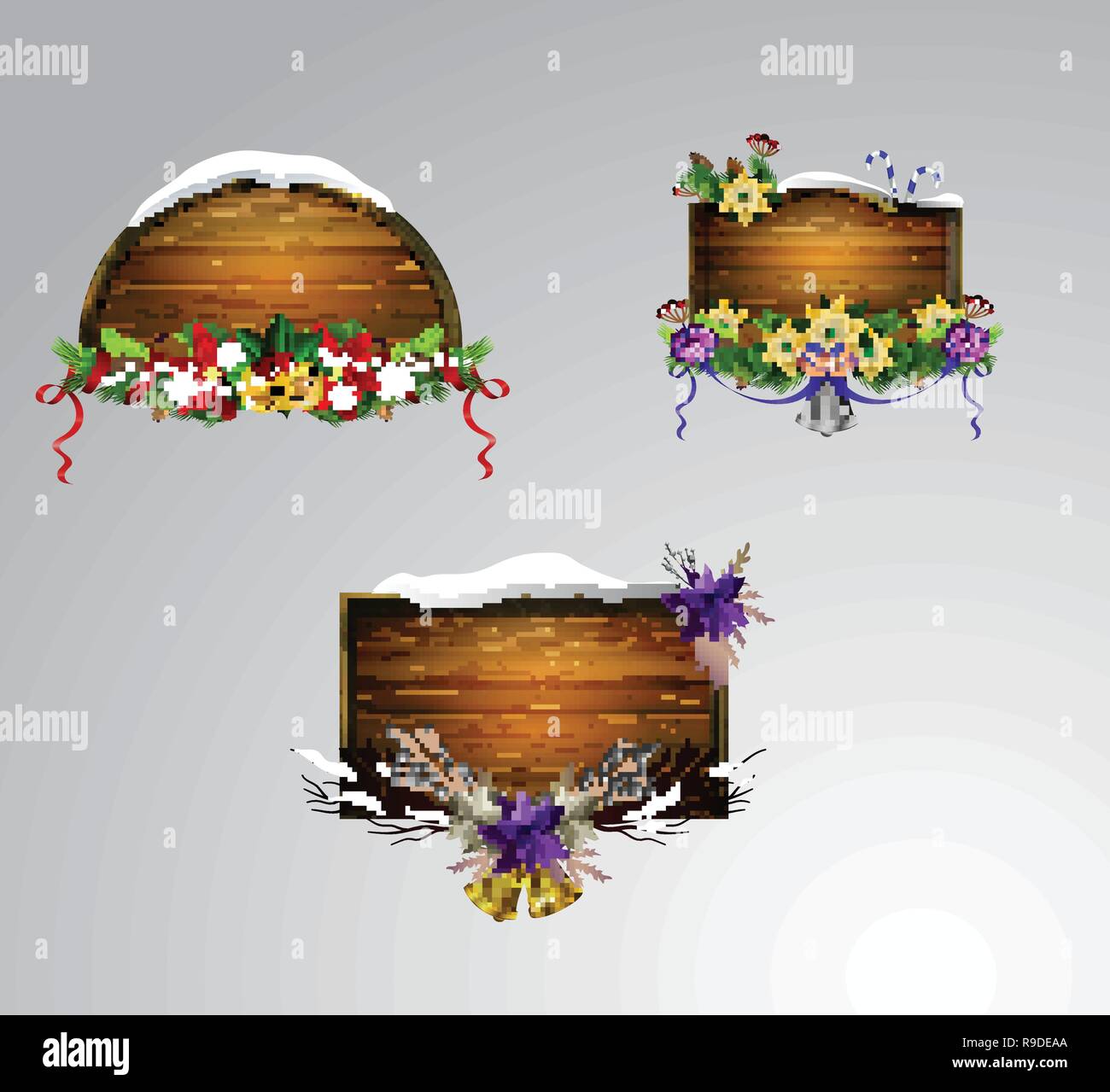 Vector wooden christmas board Stock Vector Image & Art - Alamy