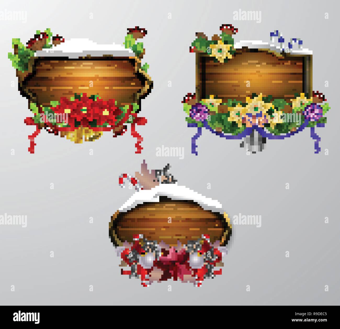 Vector wooden christmas board Stock Vector Image & Art - Alamy