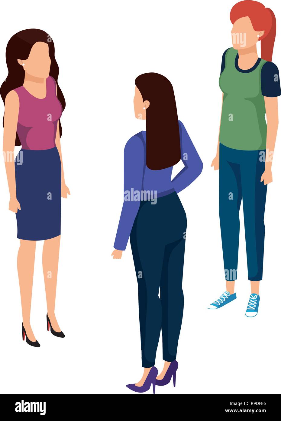 group of businesswomen avatars characters Stock Vector Image & Art - Alamy