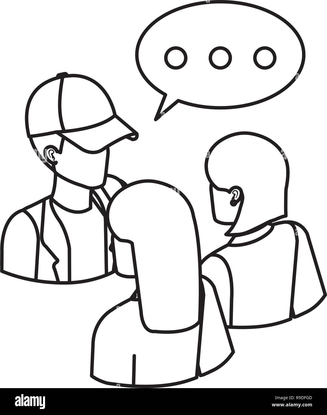 group of people with speech bubble avatars Stock Vector Image & Art - Alamy