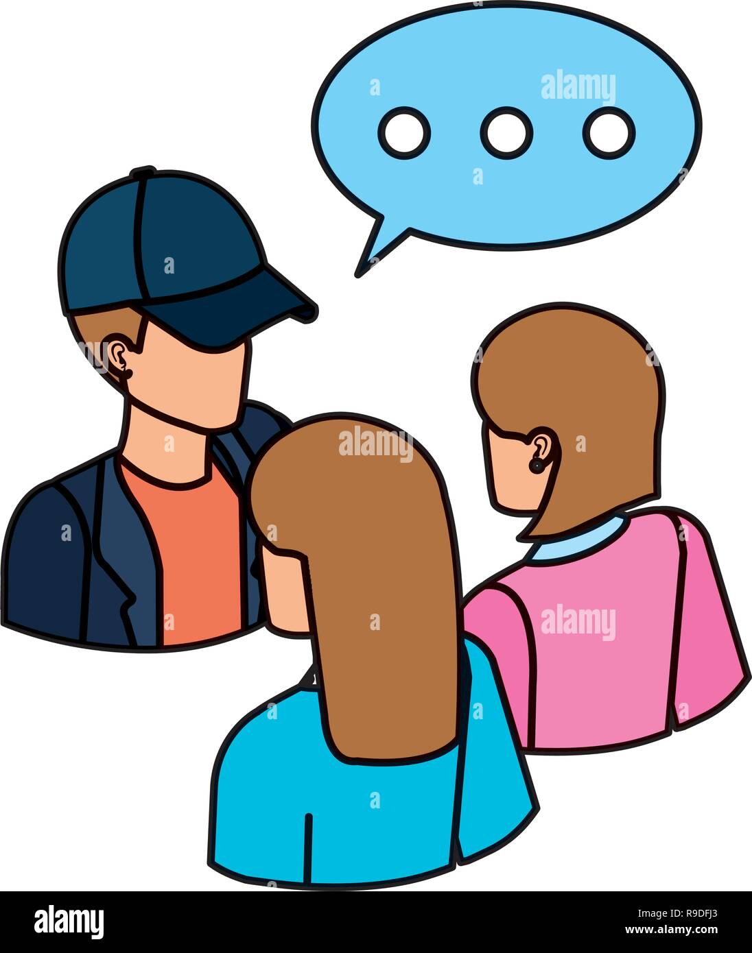 group of people with speech bubble avatars Stock Vector Image & Art - Alamy