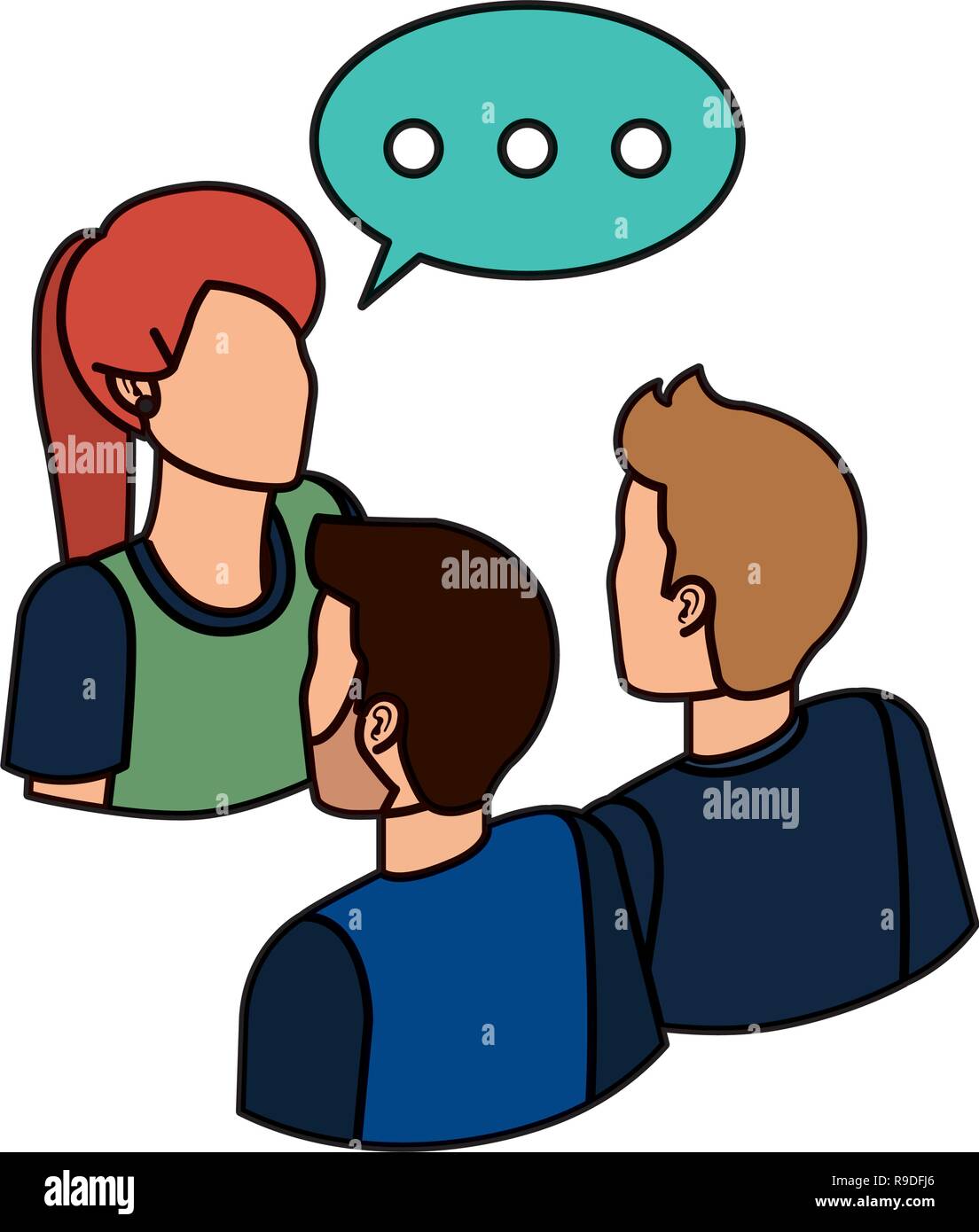 group of people with speech bubble avatars Stock Vector Image & Art - Alamy