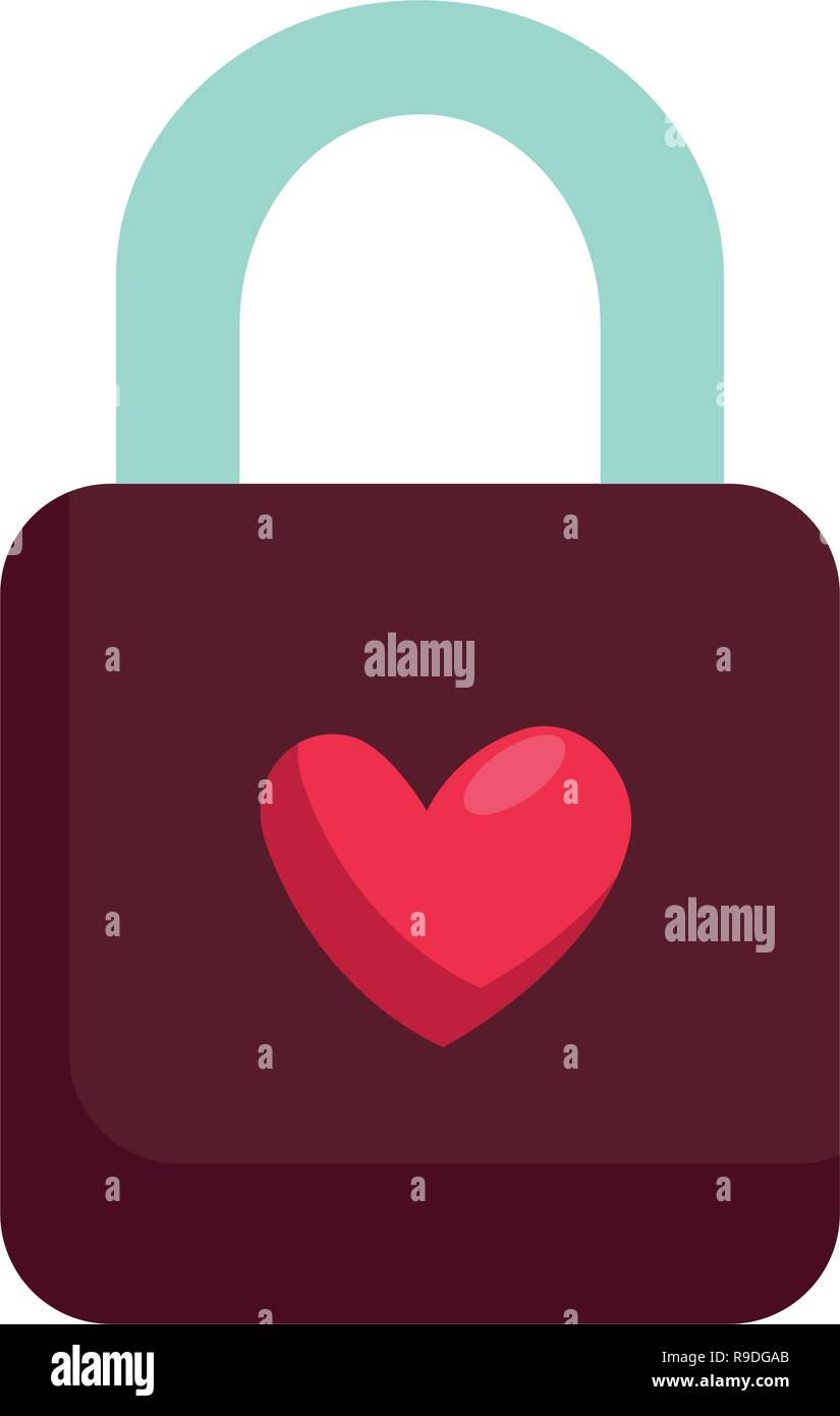 padlock with heart love icon Stock Vector Image & Art - Alamy