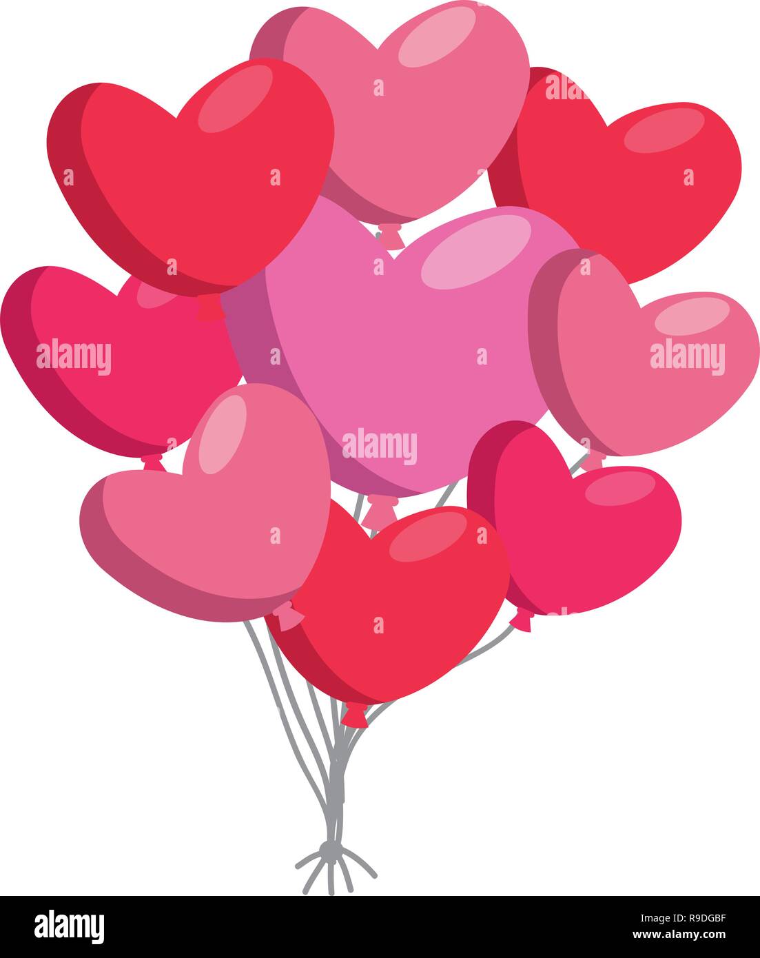 Heart shaped party balloons Stock Vector Image & Art - Alamy