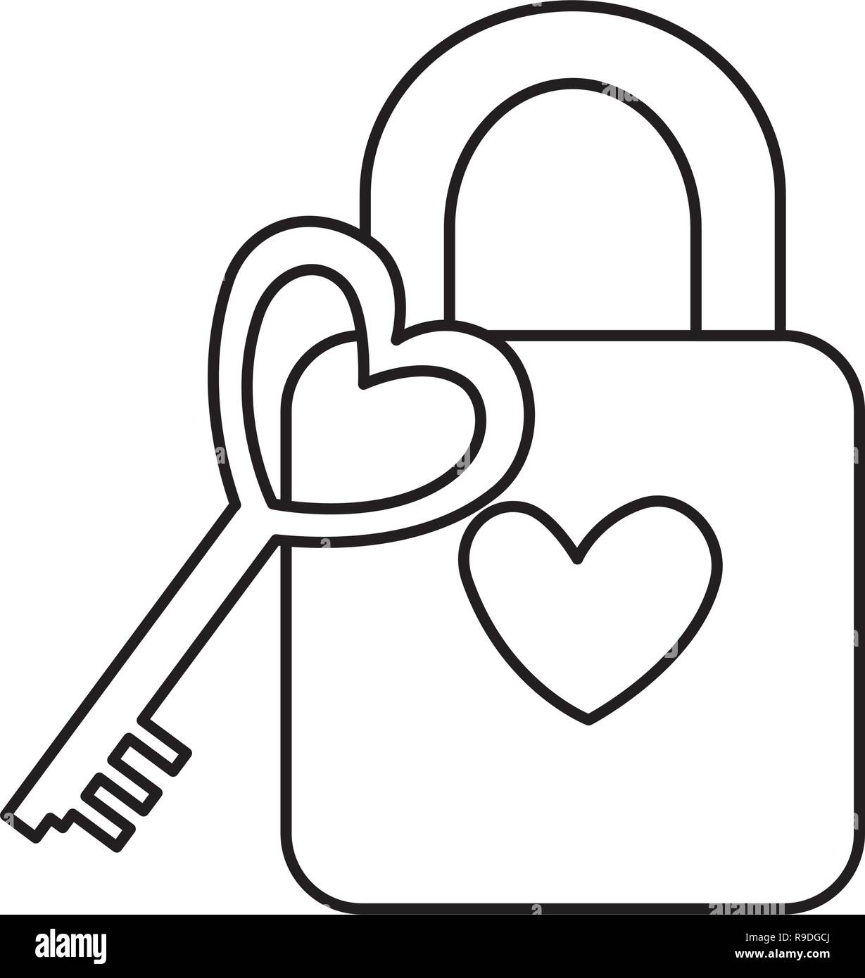 padlock with heart love icon Stock Vector Image & Art - Alamy