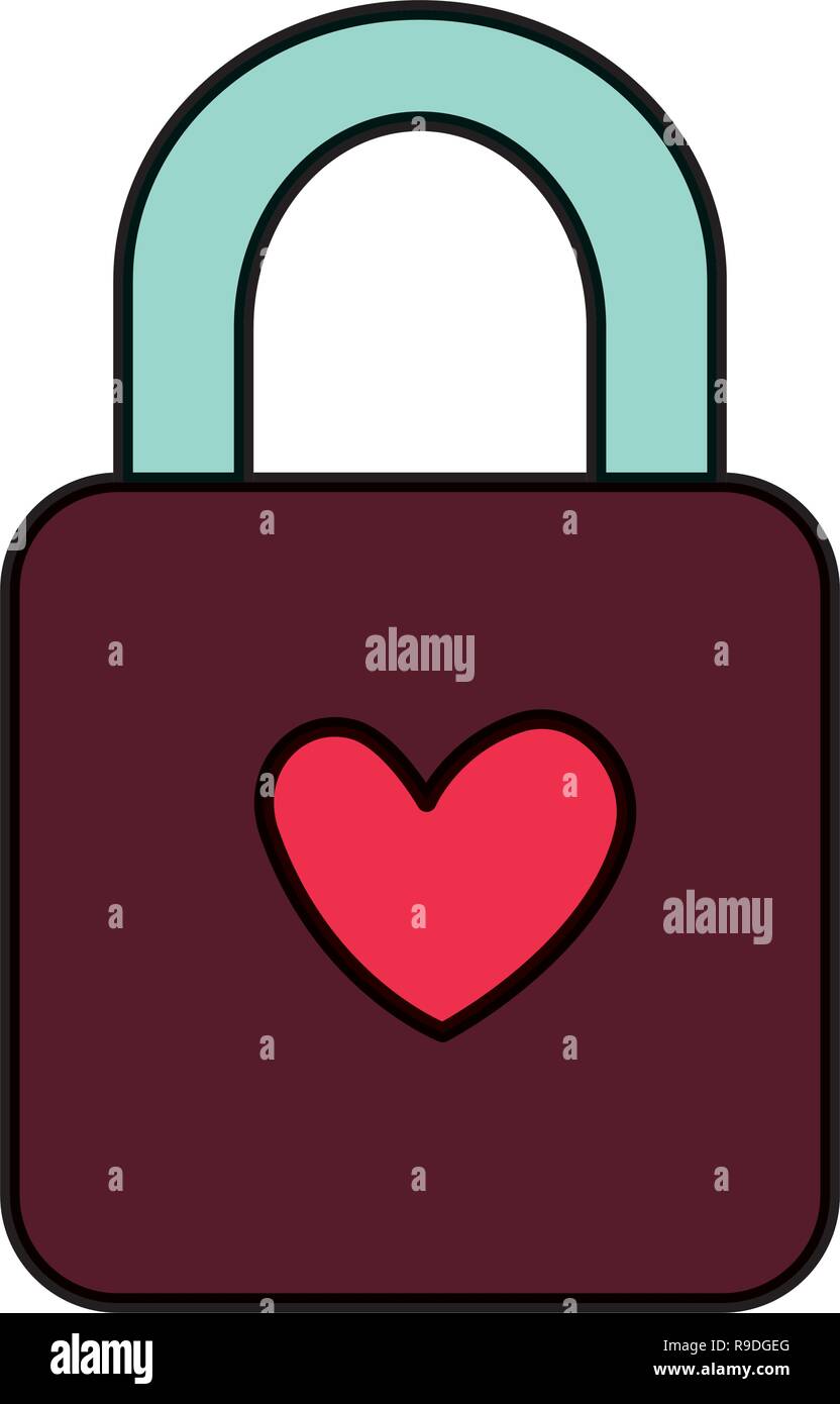 padlock with heart love icon Stock Vector Image & Art - Alamy
