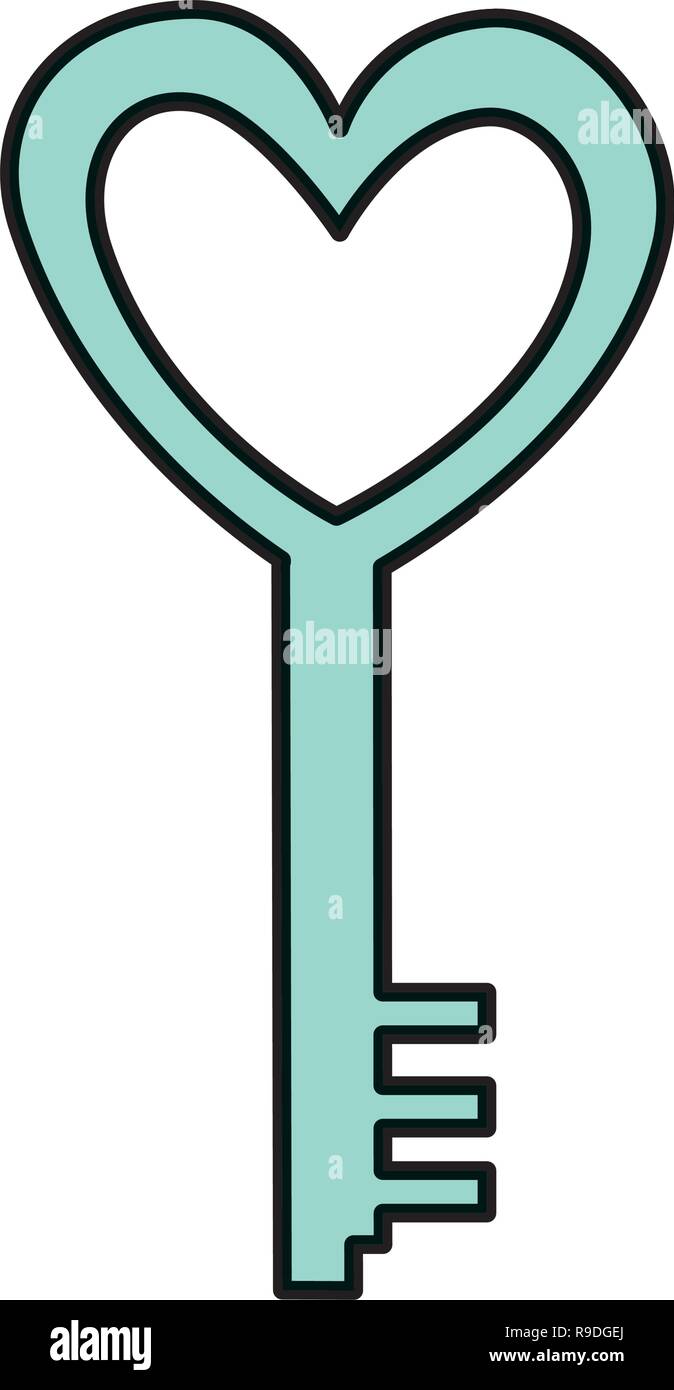 antique key with heart love Stock Vector Image & Art - Alamy