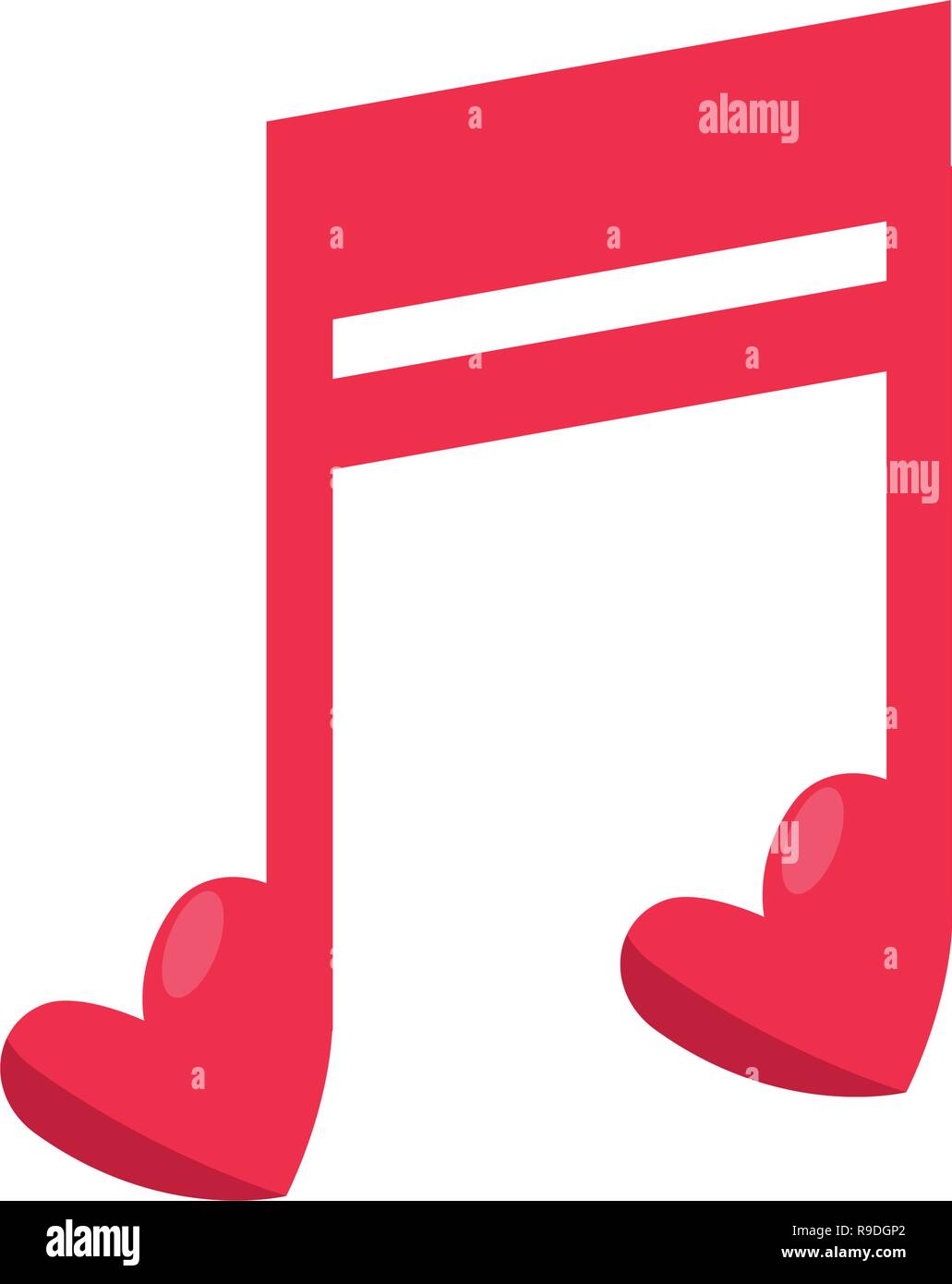 music note with hearts Stock Vector Image & Art Alamy