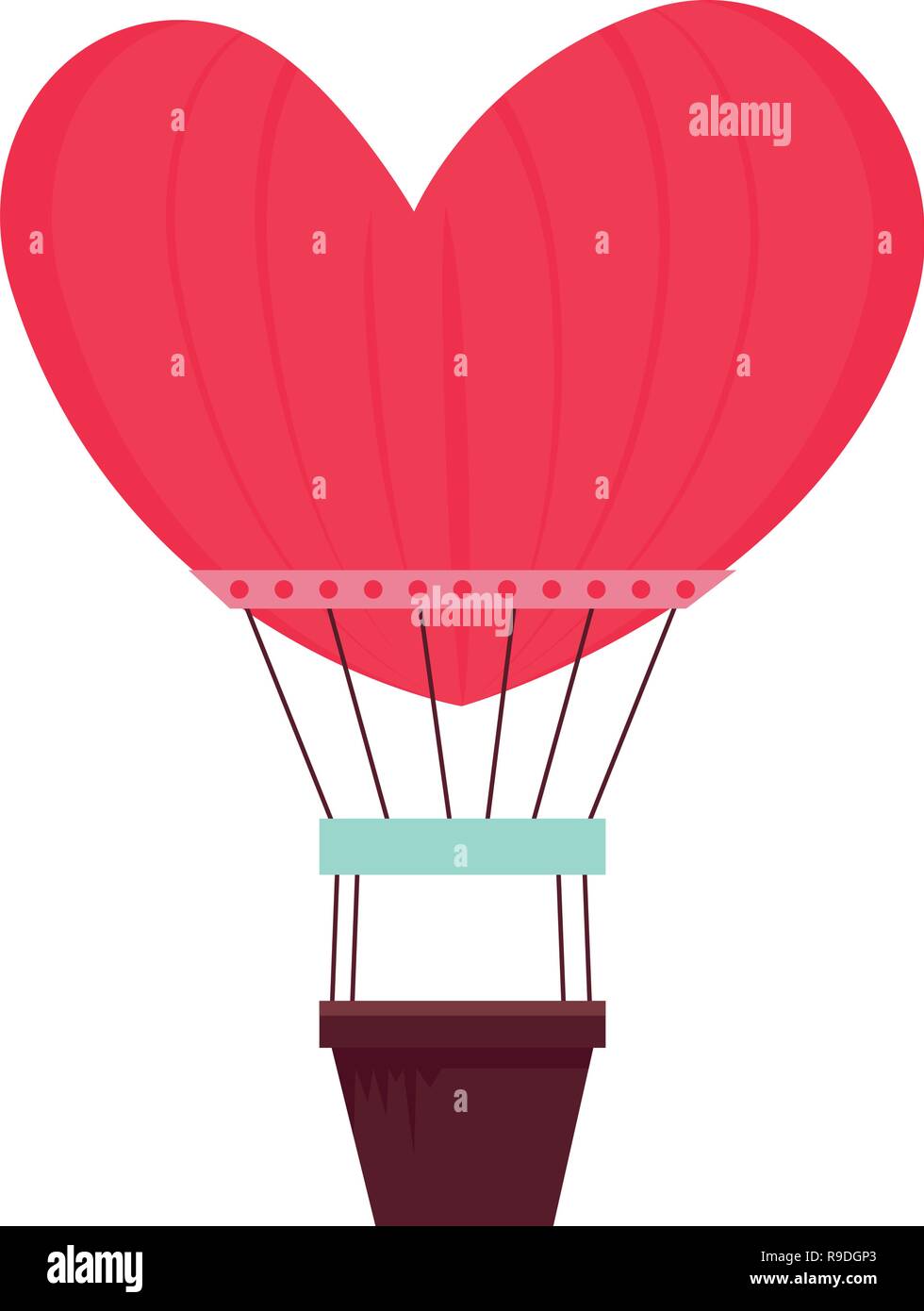 balloon air hot travel with heart Stock Vector Image & Art - Alamy