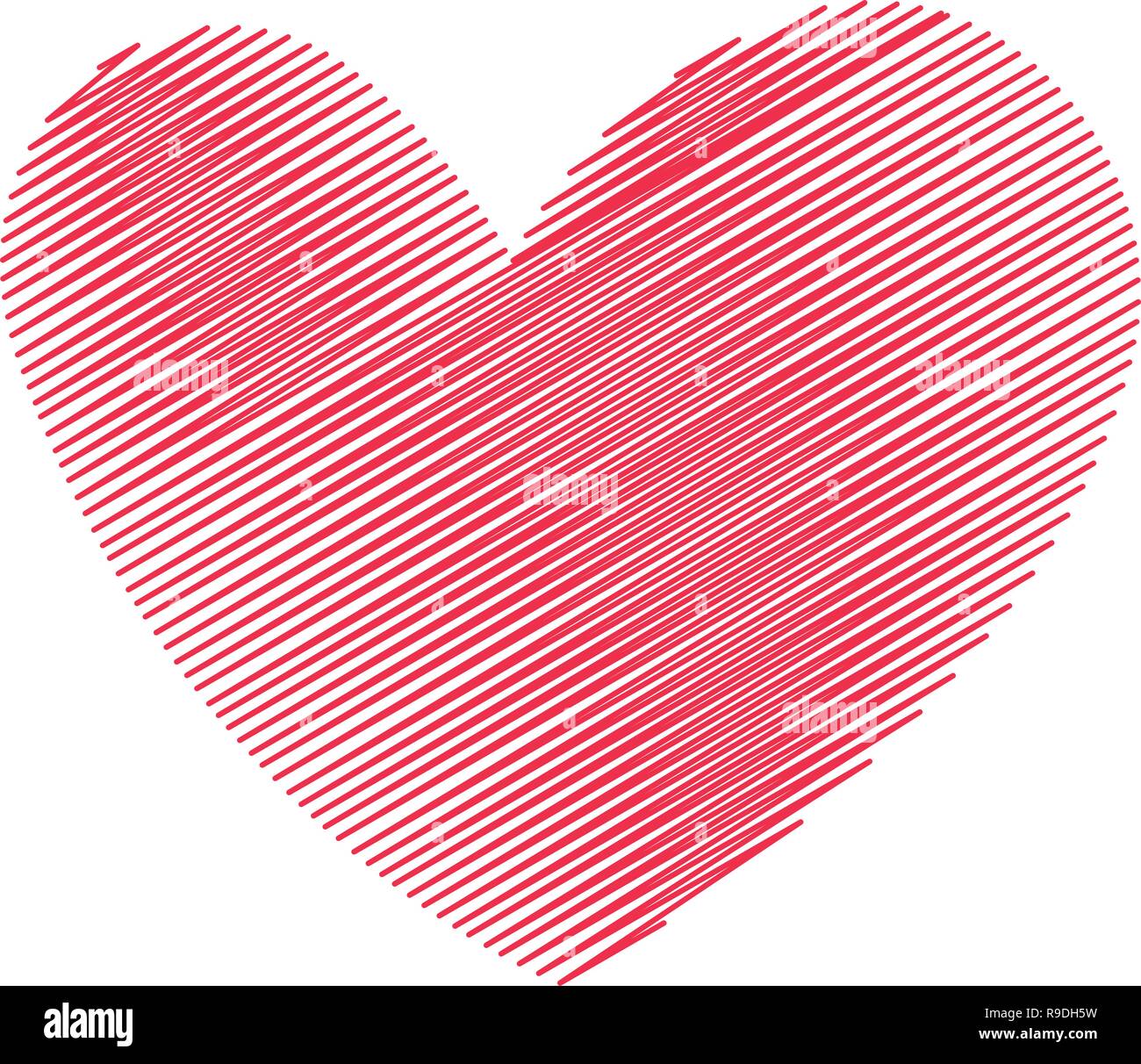 red heart love painted Stock Vector Image & Art - Alamy