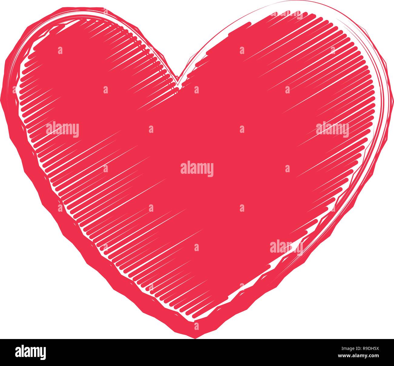 red heart love painted Stock Vector Image & Art - Alamy
