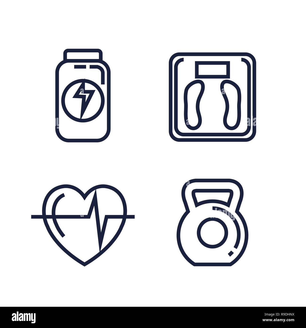 fitness lifestyle set icons Stock Vector Image & Art - Alamy