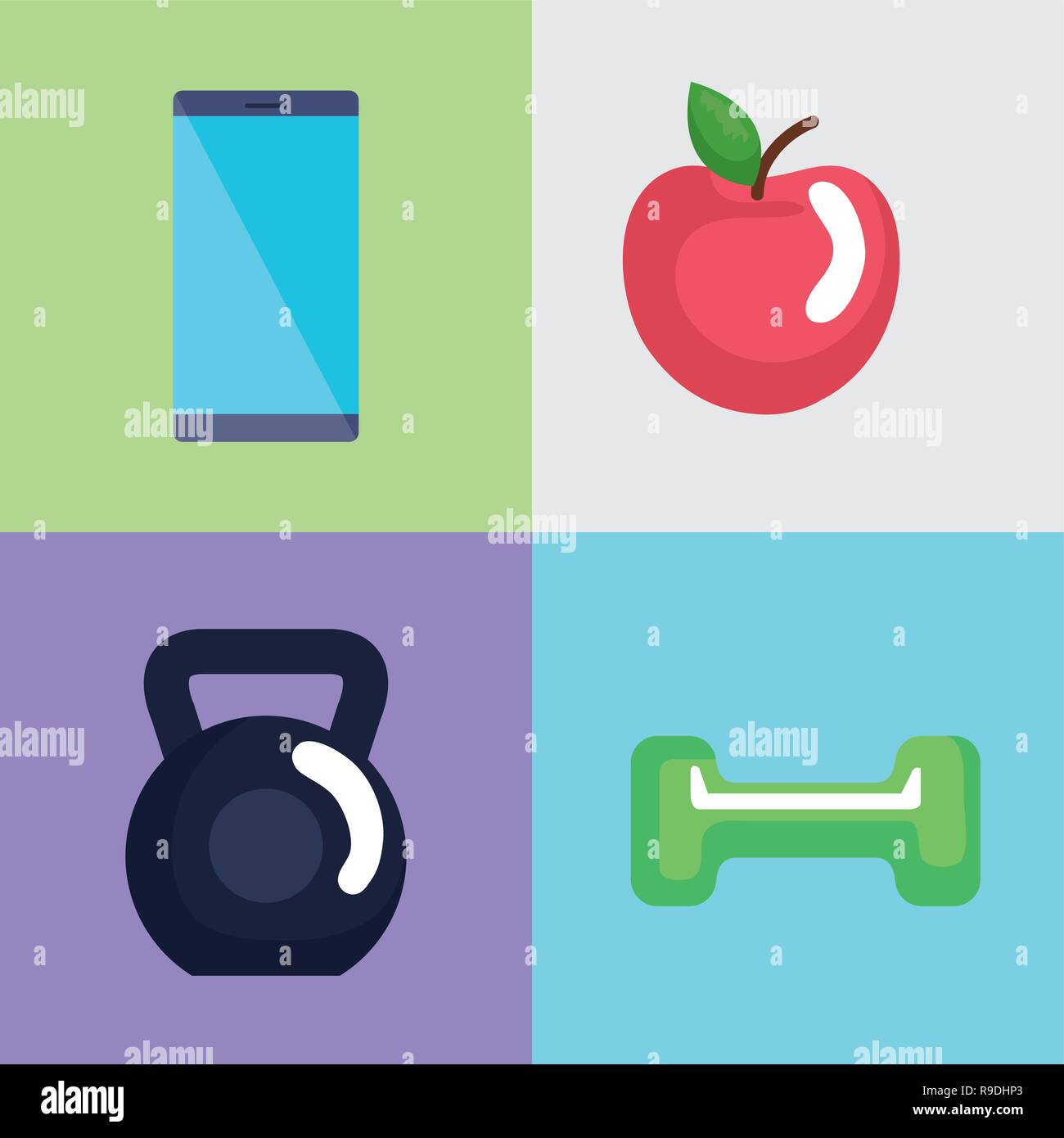 fitness lifestyle set icons Stock Vector Image & Art - Alamy