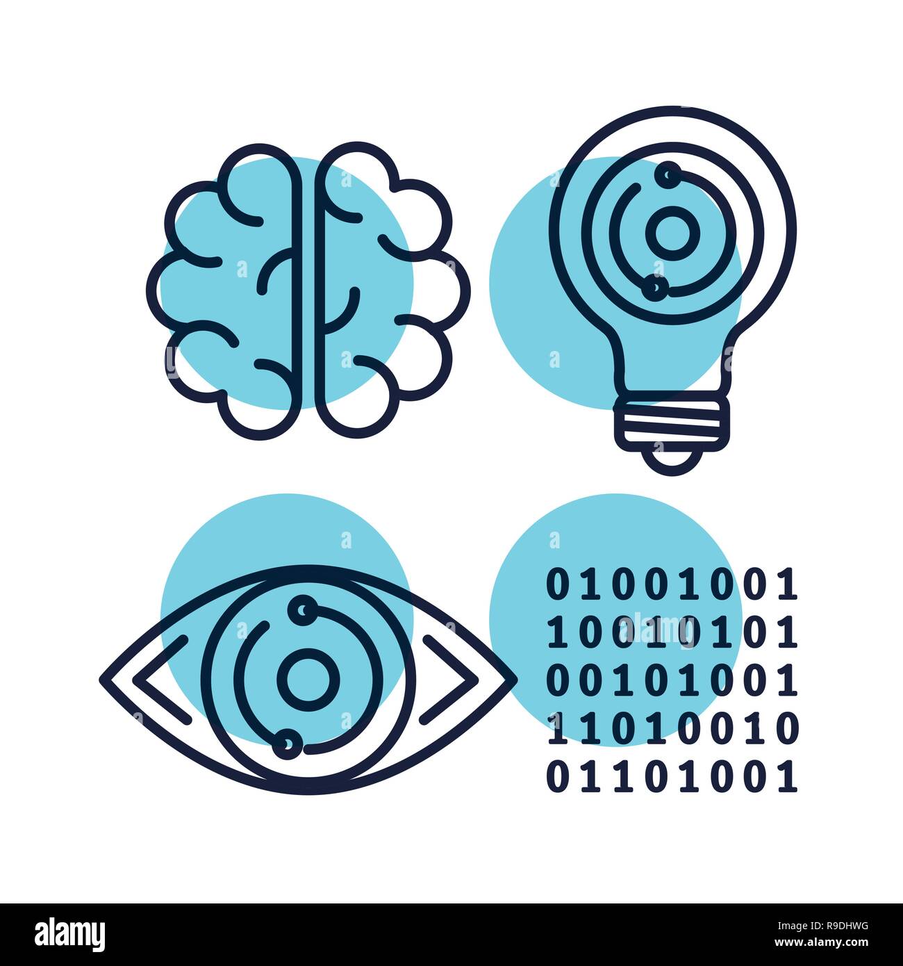 artificial intelligence set icons Stock Vector Image & Art - Alamy