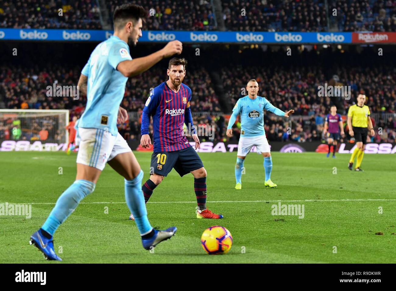 Barcelona, Spain. 22nd Dec 2018. Messi of FC Barcelona in action during the spanish league, football match between FC Barcelona and Celta de Vigo on December 22, 2018 at Camp Nou stadium in Barcelona, Spain  Cordon Press Credit: CORDON PRESS/Alamy Live News Stock Photo