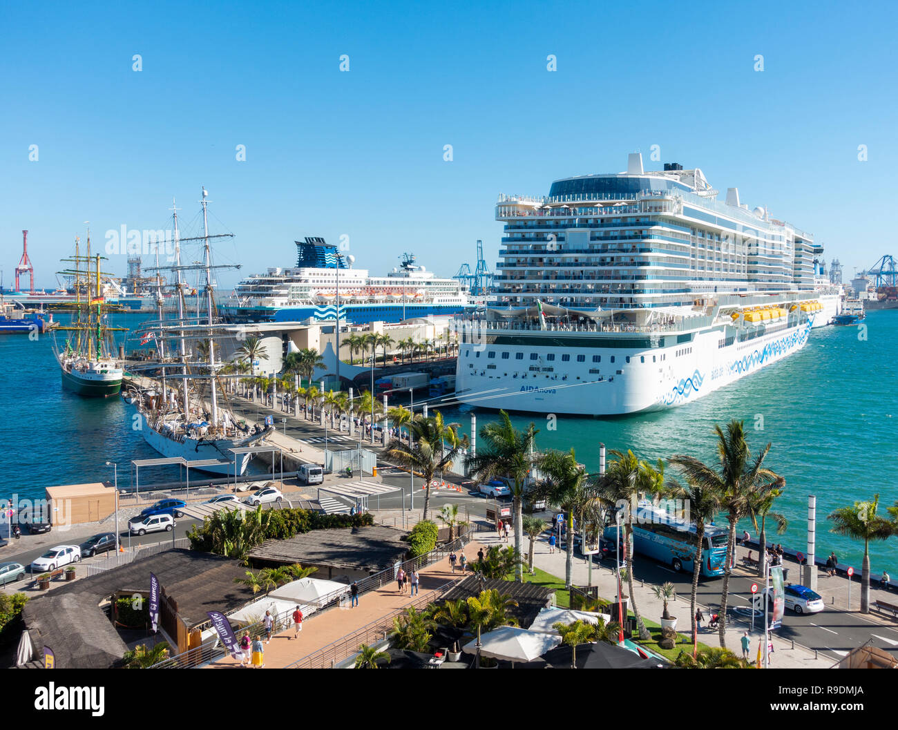 Aidanova/Aida Nova cruise ship in Las Palmas port on Gran Canaria, Canay  Islands, Spain. December 2018 Stock Photo - Alamy