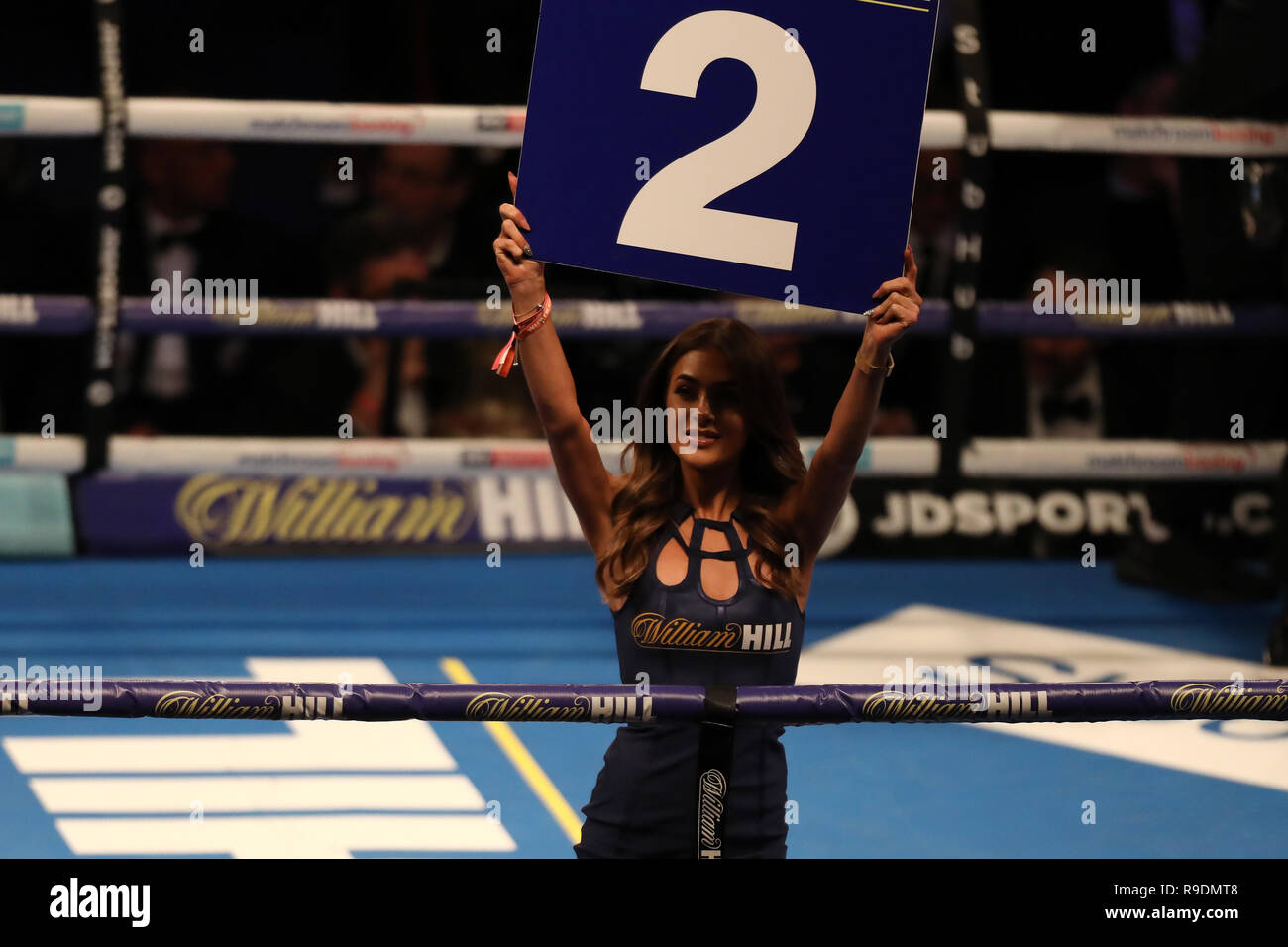 Boxing ring girl round hi-res stock photography and images - Alamy