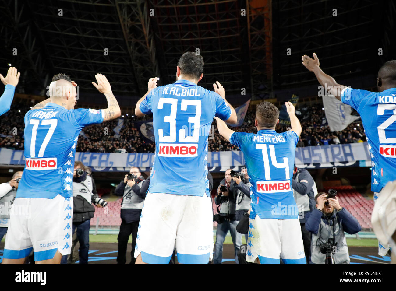 December 22, 2018 - Naples, campania, italy, 2018-12-22 Serie A SSC Napoli - Ac Spal stadium San Paolo beat the spal for 1 to 0 in pictures Credit: Fabio Sasso/ZUMA Wire/Alamy Live News Stock Photo