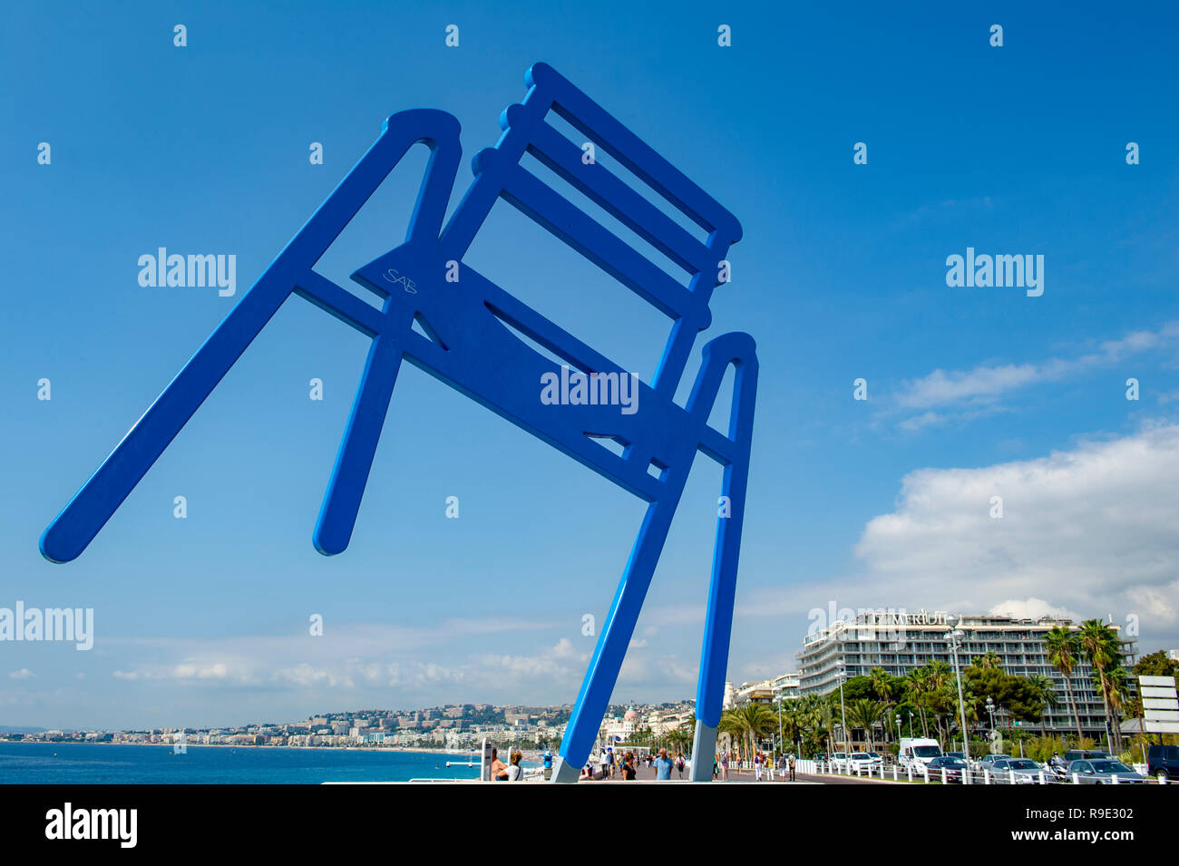 Blue chair nice france hires stock photography and images Alamy