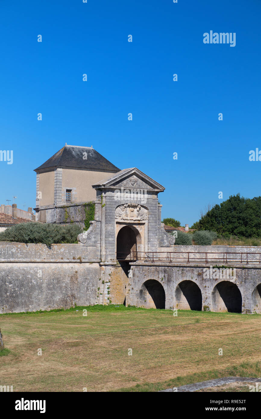 Island Ile de Re - Fortification Saint Martin de Re at the entree of the village Stock Photo