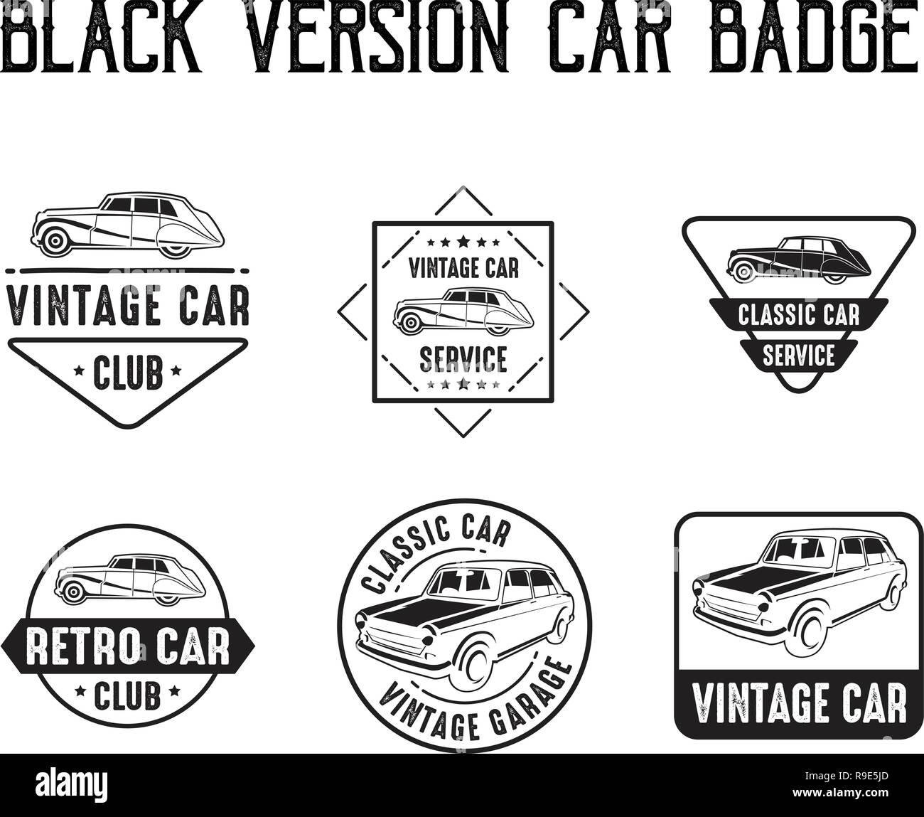Car Badge and Logo, good for print. best vector Stock Vector