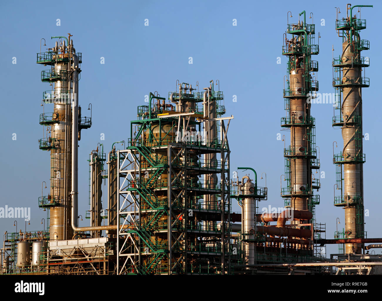 Part of a big oil refinery and powerplant - detailed image Stock Photo ...