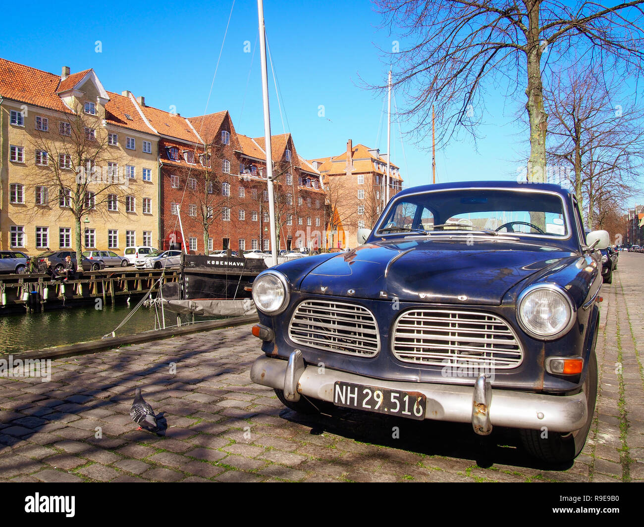COPENHAGEN, DENMARK-APRIL 11, 2016: Volvo 122S Amazon at city streets Stock Photo