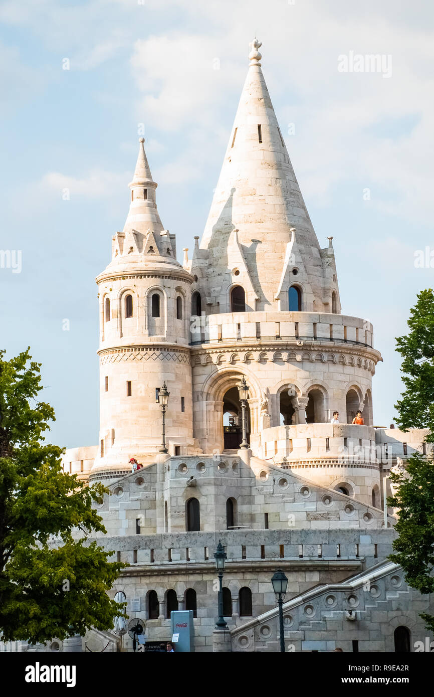 Fisherman's Bastion building of the Budapest Royal Castle, Budapest, Hungary Stock Photo