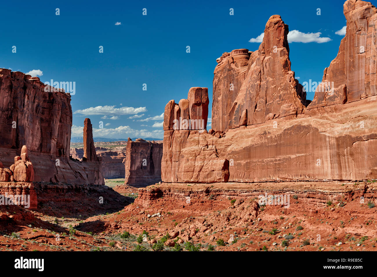 Park Avenue in Arches National Park,  Moab, Utah, USA, North America Stock Photo