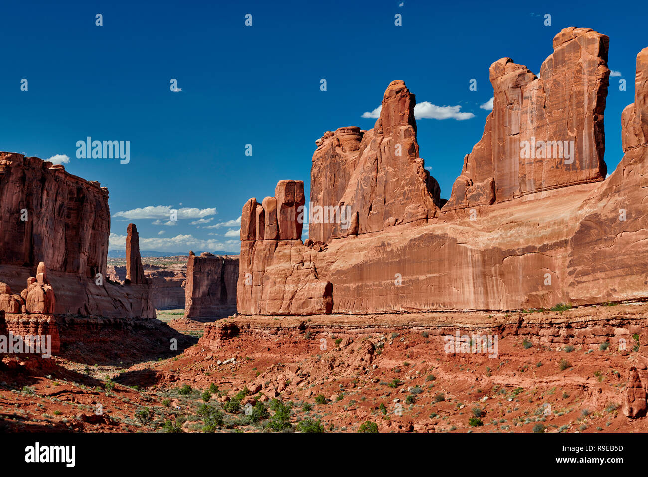 Park Avenue in Arches National Park,  Moab, Utah, USA, North America Stock Photo