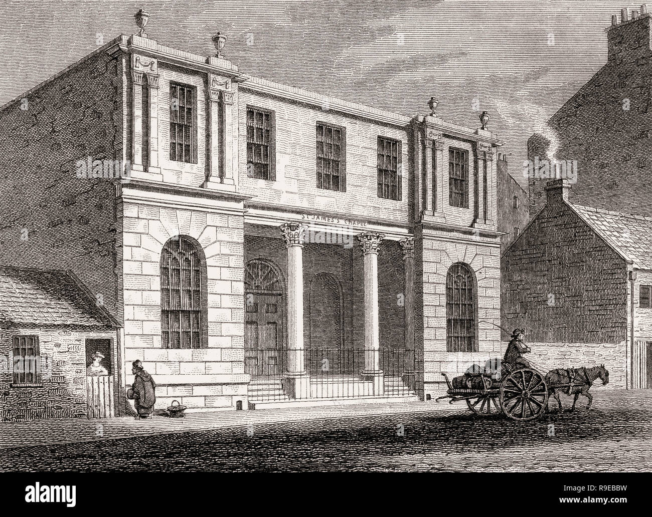 St James chapel, South Leith, Edinburgh, Scotland, 19th century, Views