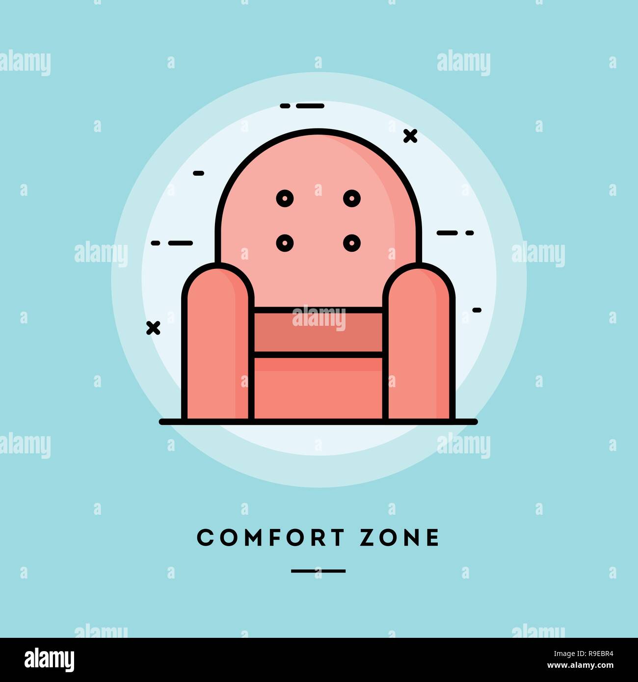 Comfort home concept linear Stock Vector Images - Alamy