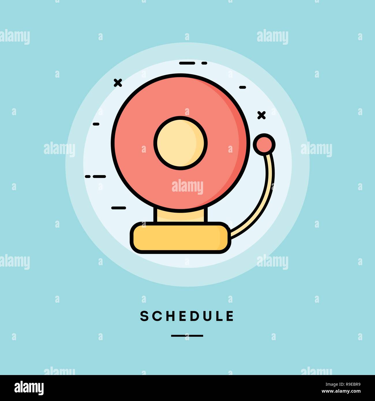 Schedule line icon concept Stock Vector Images - Alamy