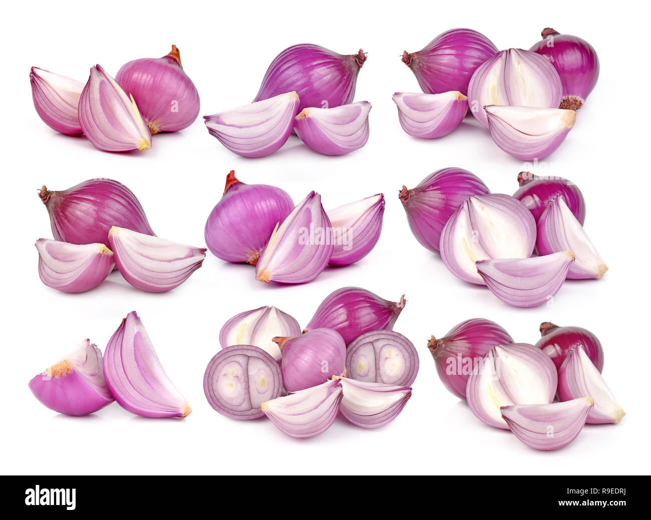shallots isolated on white background Stock Photo