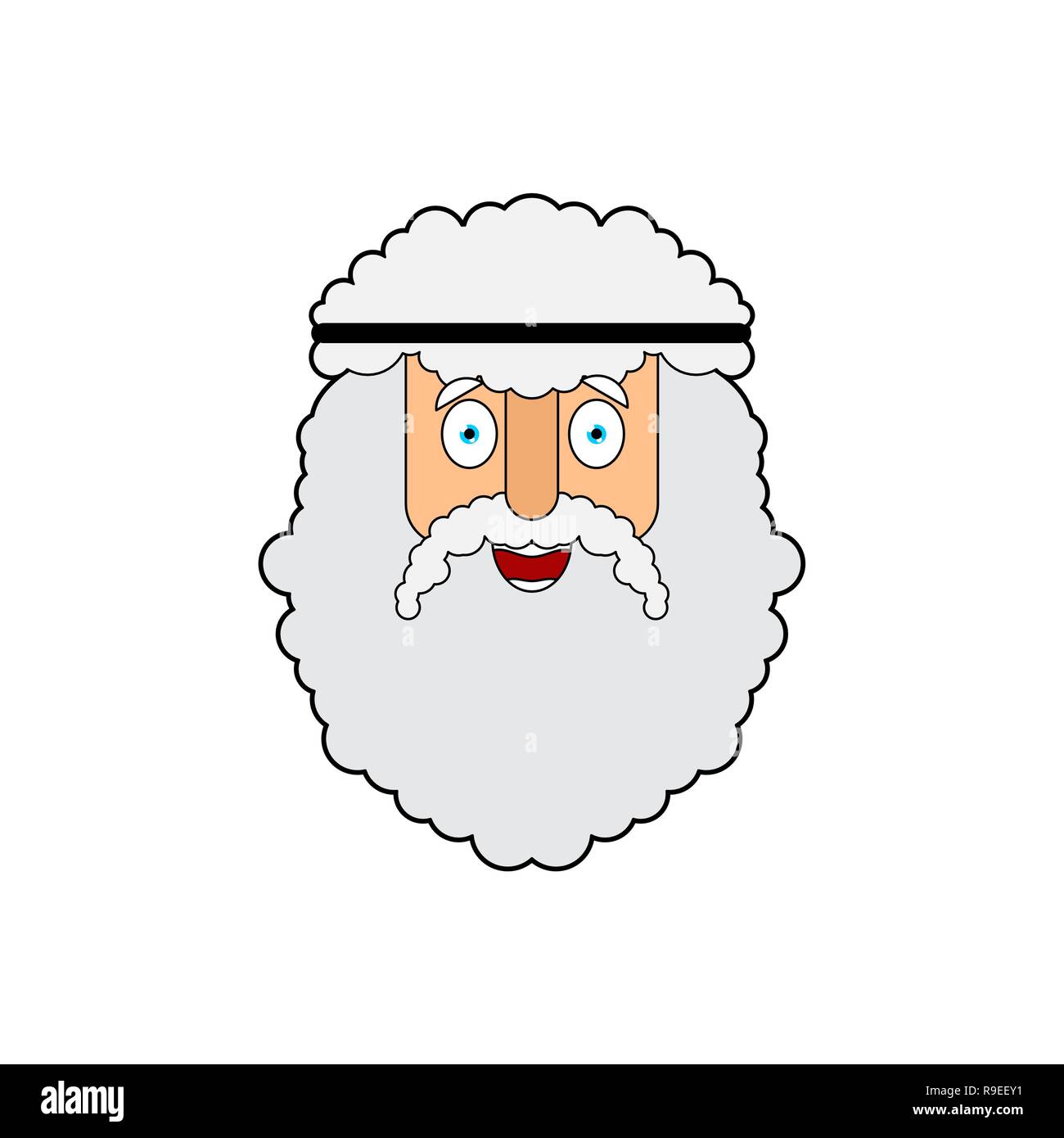 Archimedes face. Ancient greek mathematician, physicist. vector illustration Stock Vector