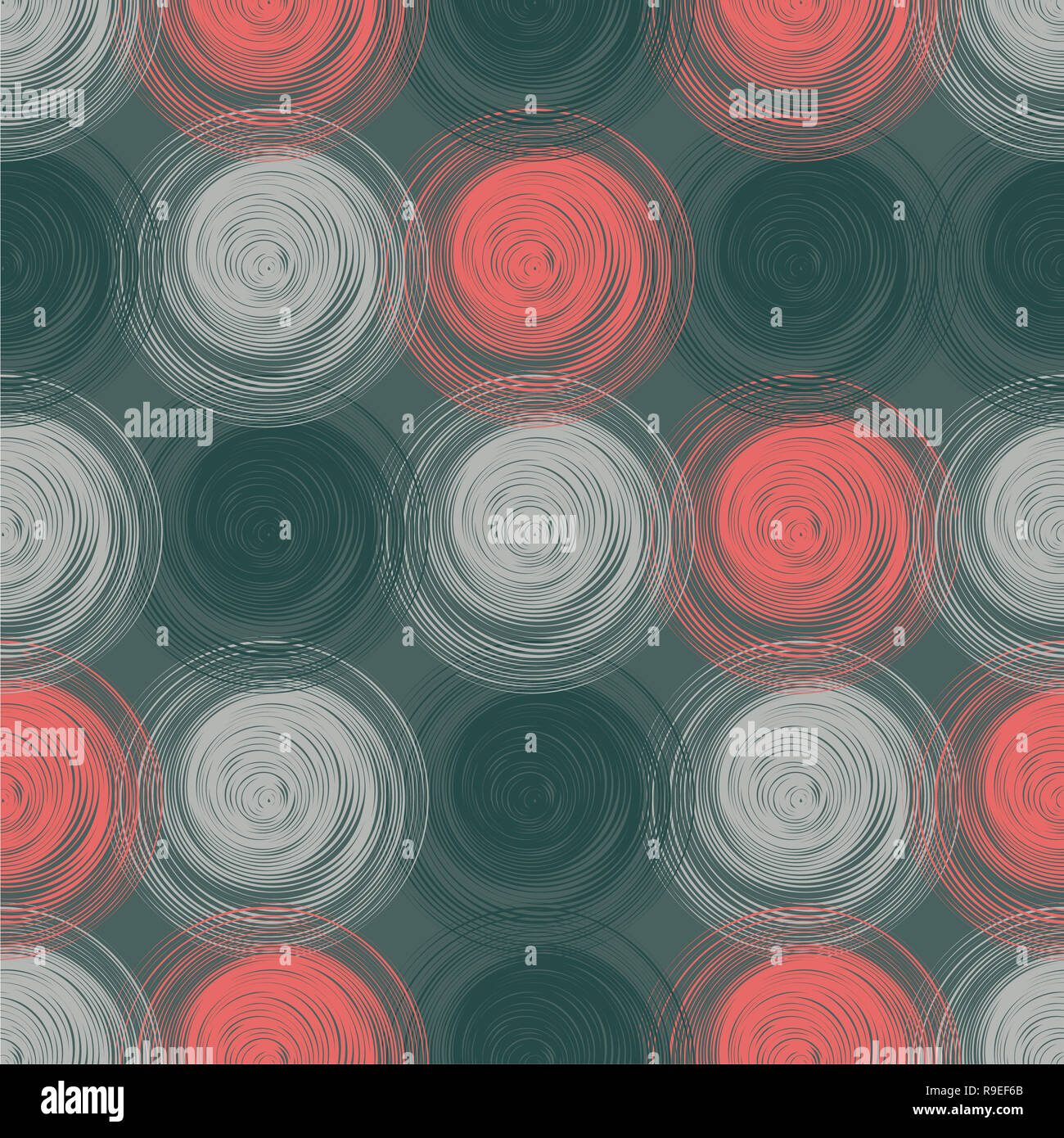 Polka dot seamless pattern with abstract circles. Vector illustration ...