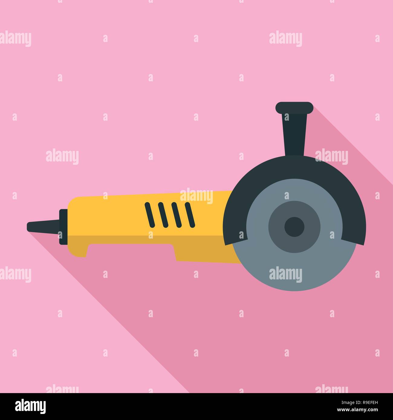 Angle grinder icon. Flat illustration of angle grinder vector icon for ...