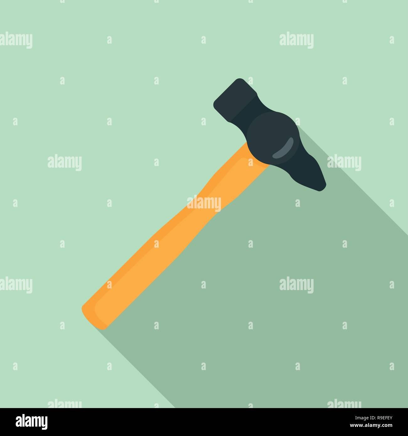 Hammer tool icon. Flat illustration of hammer tool vector icon for web ...