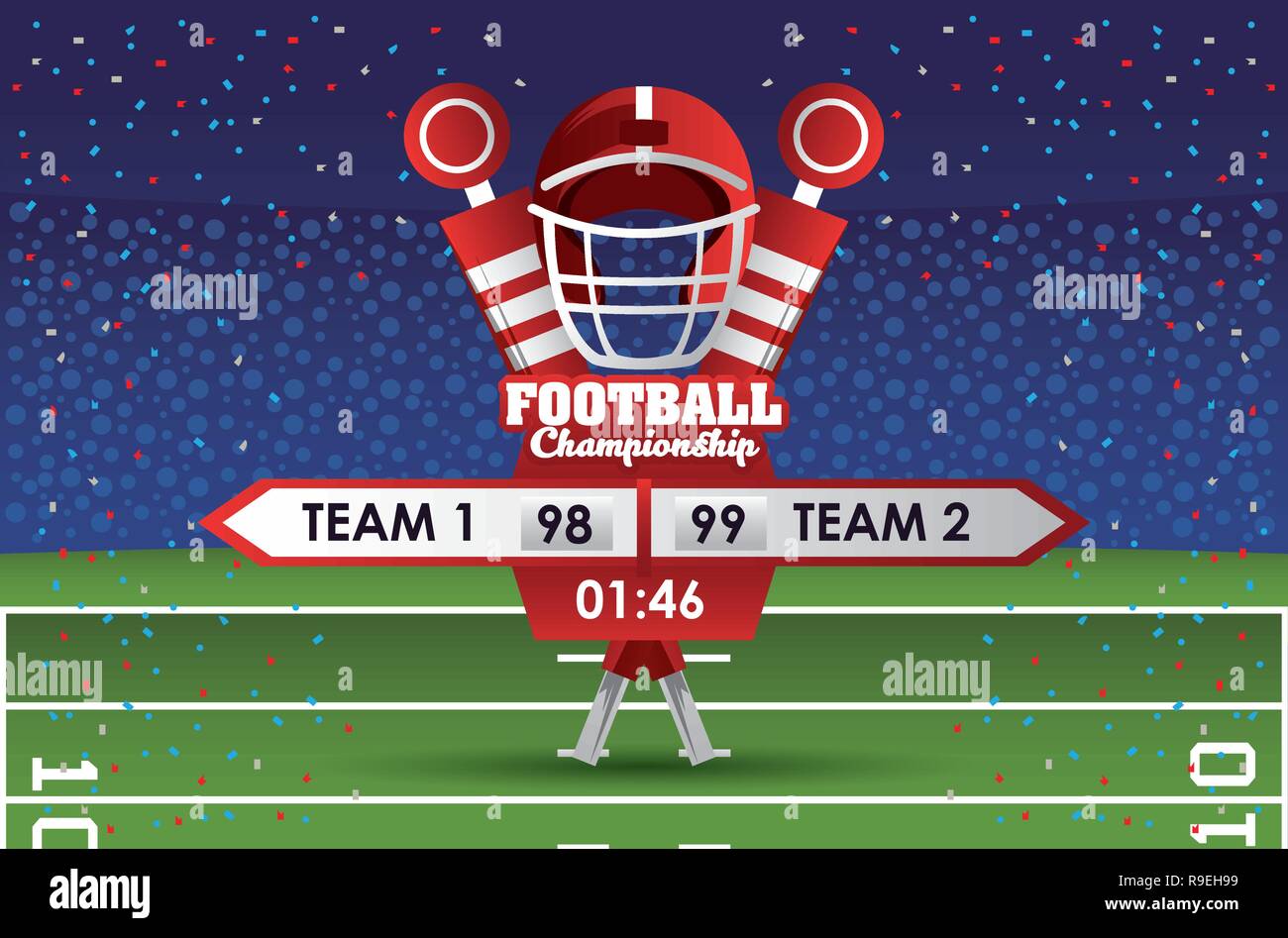 American football championship Stock Vector Image & Art - Alamy