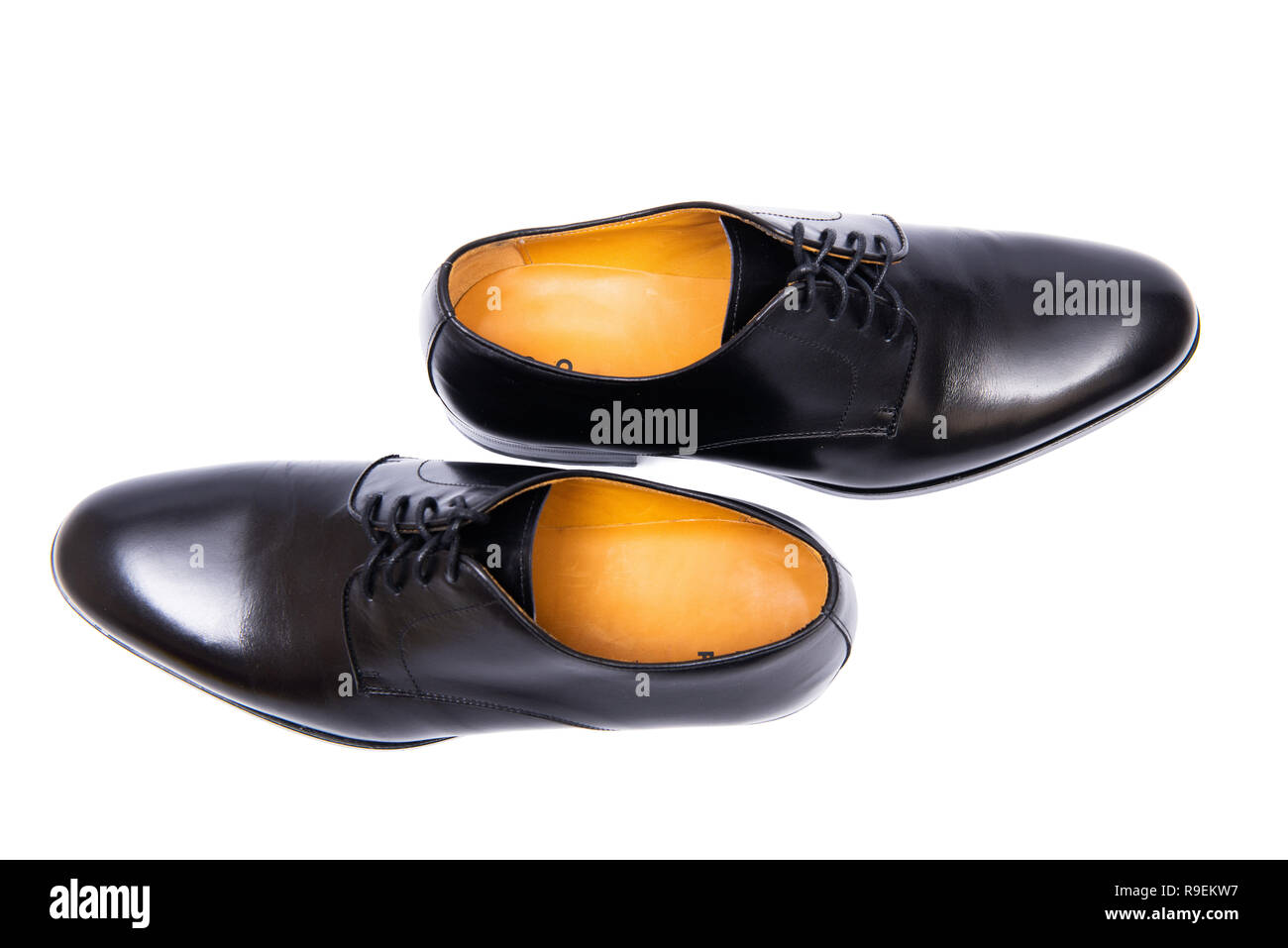 Black shoes isolated on white background Stock Photo - Alamy