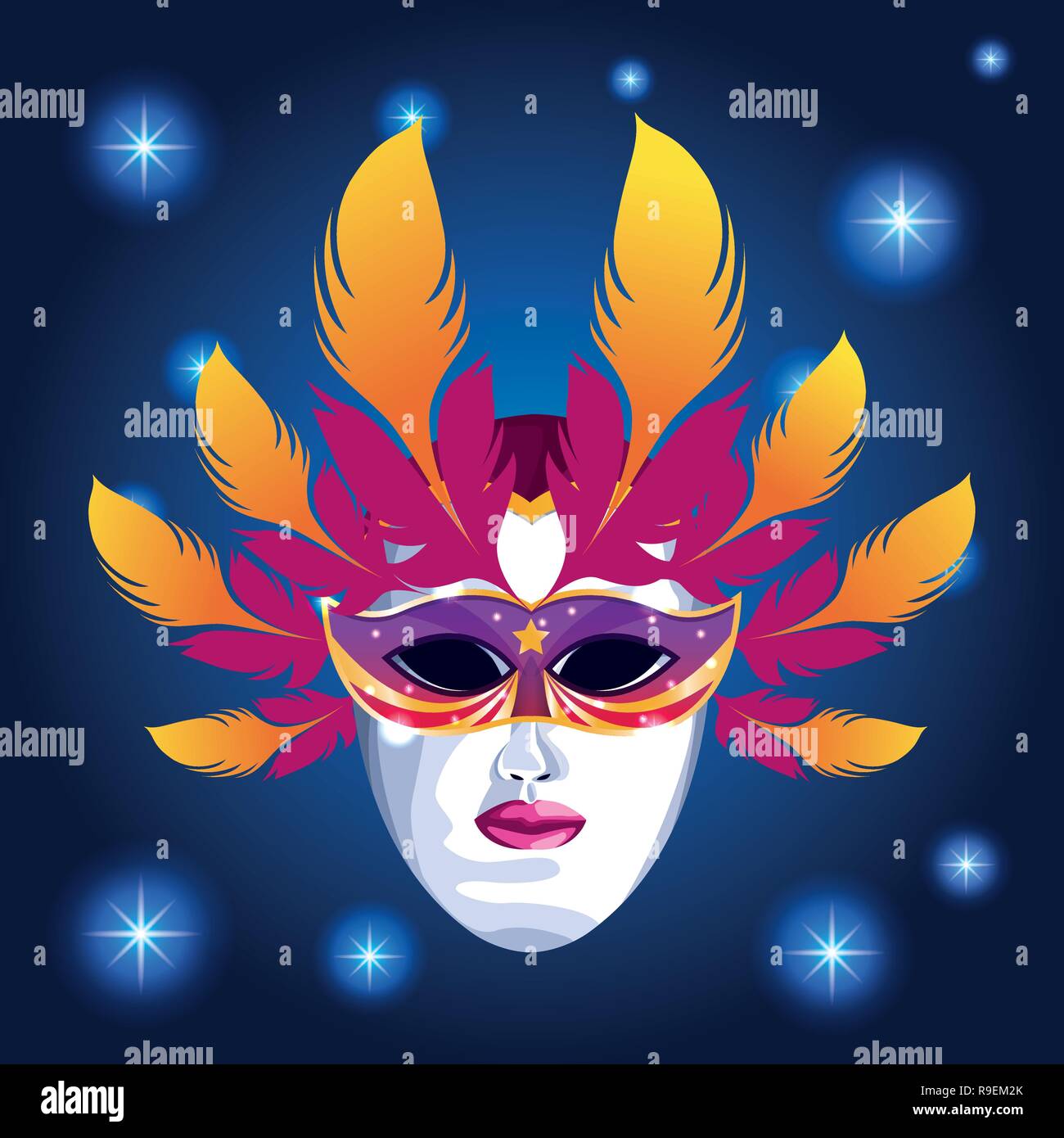 Mari gras mask Stock Vector