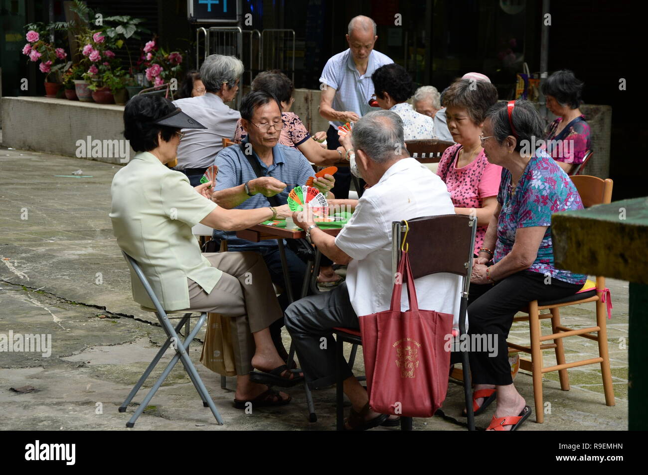 local playing card game in hong kong Stock Photo