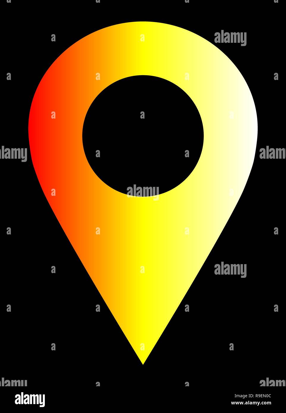 Pin Point Colors Pin point - white yellow orange red gradient, warm light, hollow ...