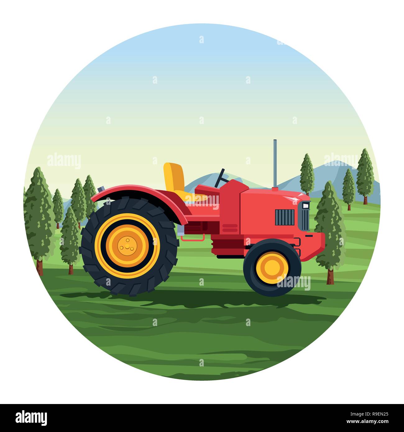 Farm Tractor Vehicle Stock Vector Image And Art Alamy 0696