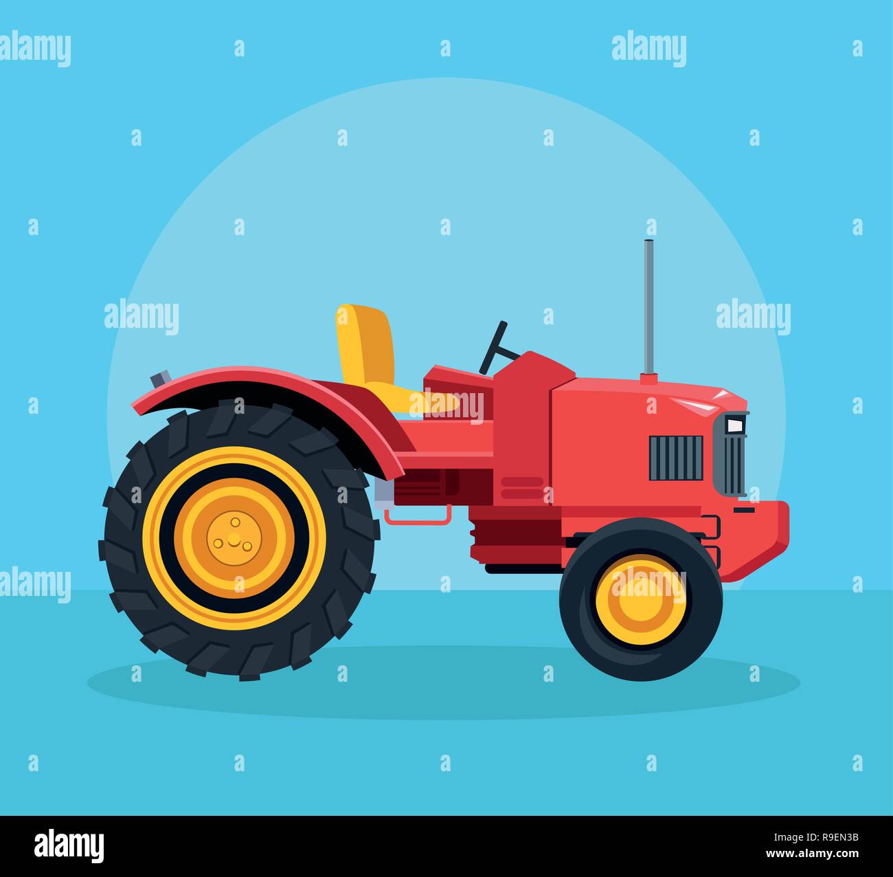Farm tractor vehicle Stock Vector Image & Art - Alamy