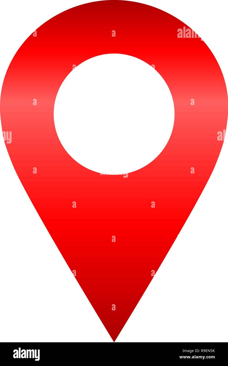 Pin point red gradient hollow, isolated vector illustration Stock Vector Image & Art Alamy