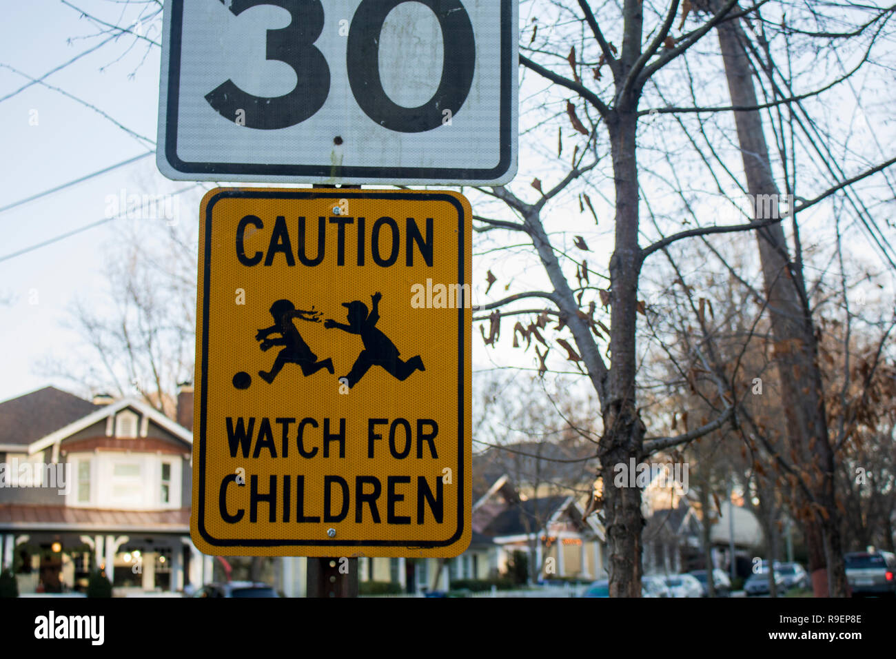 Watch for Children Sign Stock Photo
